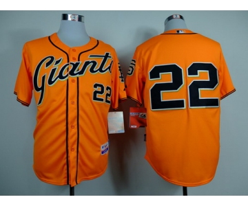 San Francisco Giants #22 Jake Peavy Orange Jersey