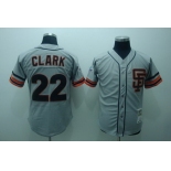San Francisco Giants #22 Will Clark 1989 Gray Throwback Jersey