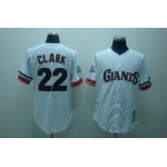 San Francisco Giants #22 Will Clark 1989 White Throwback Jersey