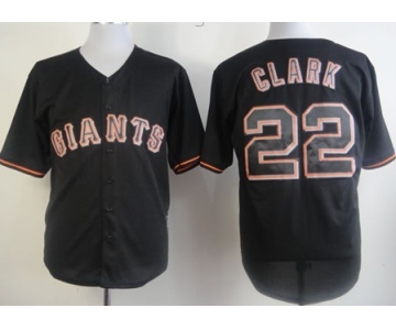 San Francisco Giants #22 Will Clark Black Fashion Jersey