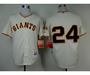 San Francisco Giants #24 Willie Mays Cream Cool Base Jersey