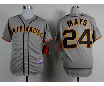 San Francisco Giants #24 Willie Mays Gray Cool Base Jersey