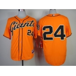 San Francisco Giants #24 Willie Mays Orange Cool Base Jersey