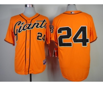 San Francisco Giants #24 Willie Mays Orange Cool Base Jersey