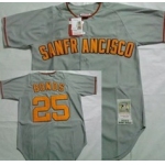 San Francisco Giants #25 Barry Bonds 2003 Gray Throwback Jersey