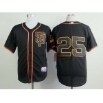 San Francisco Giants #25 Barry Bonds 2015 Black SF Edition Cool Base Jersey