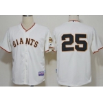 San Francisco Giants #25 Barry Bonds Cream Cool Base Jersey