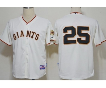 San Francisco Giants #25 Barry Bonds Cream Cool Base Jersey