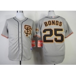 San Francisco Giants #25 Barry Bonds Gray SF Edition Cool Base Jersey