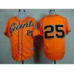 San Francisco Giants #25 Barry Bonds Orange Cool Base Jersey