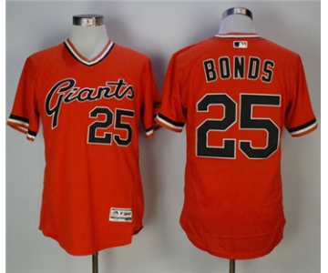 San Francisco Giants #25 Barry Bonds Orange Flexbase Authentic Collection Cooperstown Stitched MLB Jersey