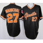 San Francisco Giants #27 Juan Marichal Black Throwback Jersey