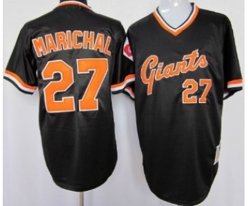 San Francisco Giants #27 Juan Marichal Black Throwback Jersey