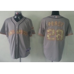 San Francisco Giants #28 Buster Posey Gray With Camo Jersey