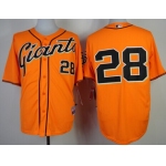 San Francisco Giants #28 Buster Posey Orange Jersey