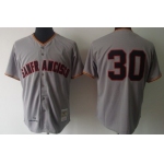 San Francisco Giants #30 Orlando Cepeda 1962 Gray Wool Throwback Jersey