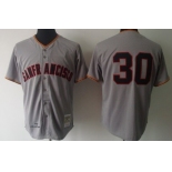 San Francisco Giants #30 Orlando Cepeda 1962 Gray Wool Throwback Jersey