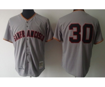 San Francisco Giants #30 Orlando Cepeda 1962 Gray Wool Throwback Jersey