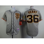 San Francisco Giants #36 Gaylord Perry Gray SF Edition Cool Base Jersey