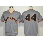 San Francisco Giants #44 Willie McCovey 1962 Gray Wool Throwback Jersey