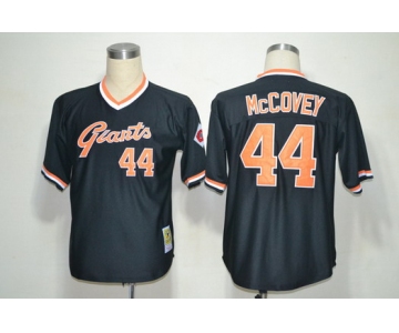 San Francisco Giants #44 Willie McCovey Black Throwback Jersey