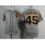 San Francisco Giants #45 Travis Ishikawa Gray SF Edition Jersey