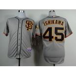 San Francisco Giants #45 Travis Ishikawa Gray SF Edition Jersey