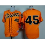 San Francisco Giants #45 Travis Ishikawa Orange Jersey