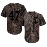 San Francisco Giants #47 Johnny Cueto Camo Realtree Collection Cool Base Stitched MLB Jersey