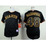 San Francisco Giants #48 Pablo Sandoval Black Jersey