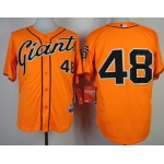 San Francisco Giants #48 Pablo Sandoval Orange Jersey