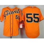 San Francisco Giants #55 Tim Lincecum Orange Jersey