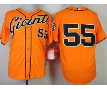 San Francisco Giants #55 Tim Lincecum Orange Jersey