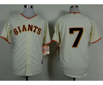 San Francisco Giants #7 Gregor Blanco Cream Jersey