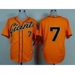 San Francisco Giants #7 Gregor Blanco Orange Jersey