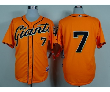 San Francisco Giants #7 Gregor Blanco Orange Jersey