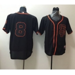 San Francisco Giants #8 Hunter Pence 2015 Black SF Edition Jersey