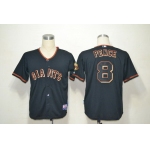 San Francisco Giants #8 Hunter Pence Black Jersey