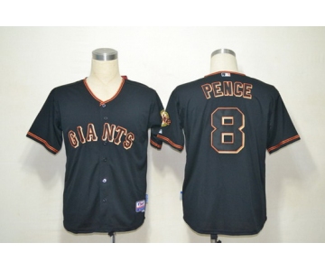 San Francisco Giants #8 Hunter Pence Black Jersey