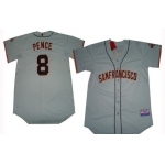 San Francisco Giants #8 Hunter Pence Gray Jersey