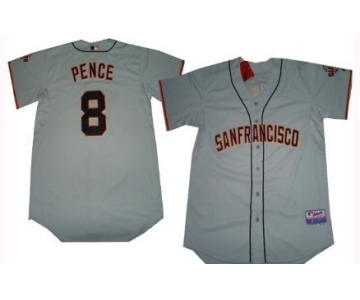 San Francisco Giants #8 Hunter Pence Gray Jersey