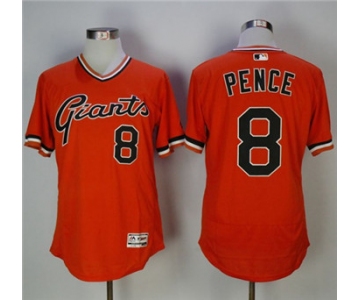 San Francisco Giants #8 Hunter Pence Orange Flexbase Authentic Collection Cooperstown Stitched MLB Jersey