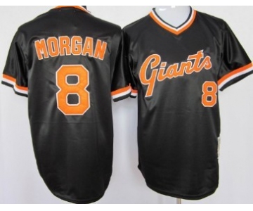 San Francisco Giants #8 Joe Morgan Black Throwback Jersey