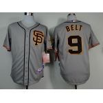 San Francisco Giants #9 Brandon Belt Gray SF Edition Jersey