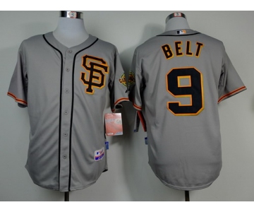 San Francisco Giants #9 Brandon Belt Gray SF Edition Jersey