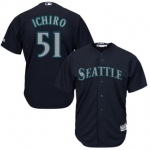 Mariners #51 Ichiro Suzuki Navy Blue Cool Base Stitched Youth Baseball Jersey