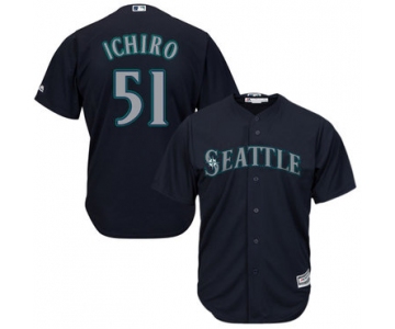 Mariners #51 Ichiro Suzuki Navy Blue Cool Base Stitched Youth Baseball Jersey