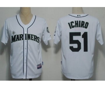 Seattle Mariners #51 Ichiro Suzuki White Jersey