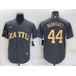Men's Seattle Mariners #44 Julio Rodriguez Grey 2022 All Star Stitched Cool Base Nike Jersey