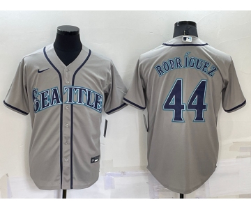 Men's Seattle Mariners #44 Julio Rodriguez Grey Stitched MLB Cool Base Nike Jersey